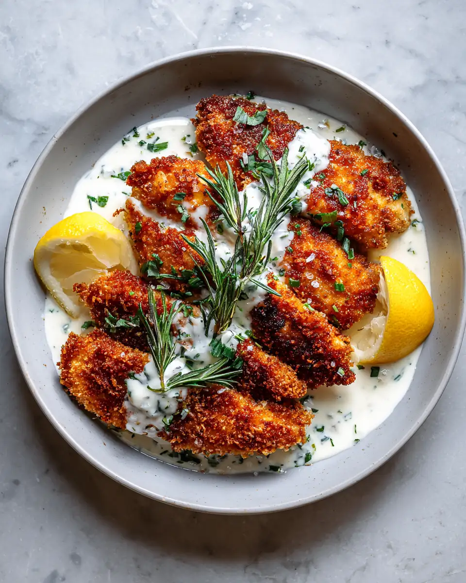 Ultimate Crispy Parmesan Chicken with Irresistible Creamy Garlic Sauce - Featured Image