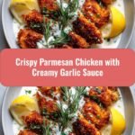 Ultimate Crispy Parmesan Chicken with Irresistible Creamy Garlic Sauce