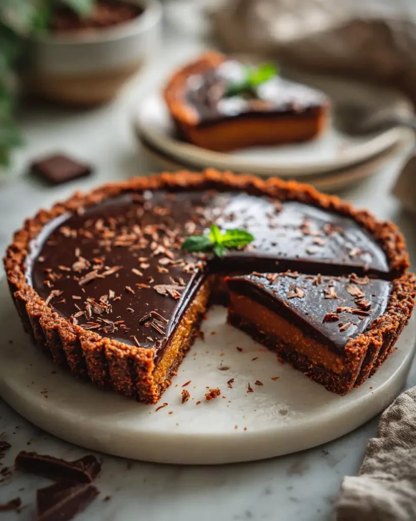 Irresistible Dark Chocolate Pumpkin Tart Perfect for Fall Indulgence - Featured Image