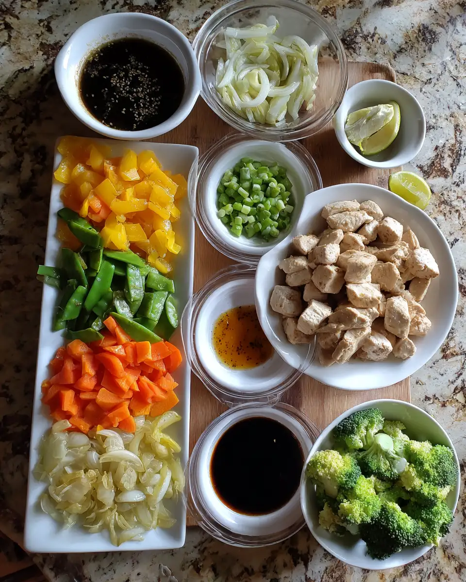 Ingredients for Quick and Delicious Easy Chicken Stir Fry Recipe