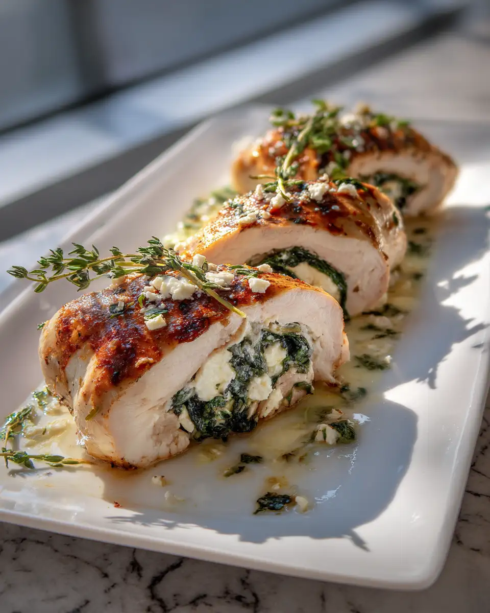 Final dish - Delicious Feta and Spinach Rolled Chicken Recipe You Must Try
