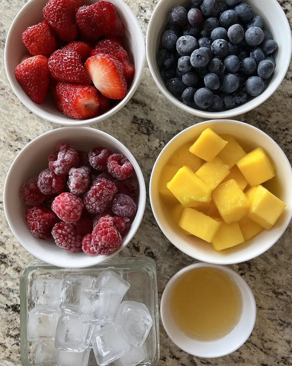Ingredients for Frozen Fruit Slushies The Ultimate Summer Refreshment