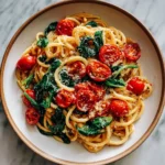 Irresistible Garlic Butter Pasta with Juicy Tomatoes and Fresh Spinach - Featured Image