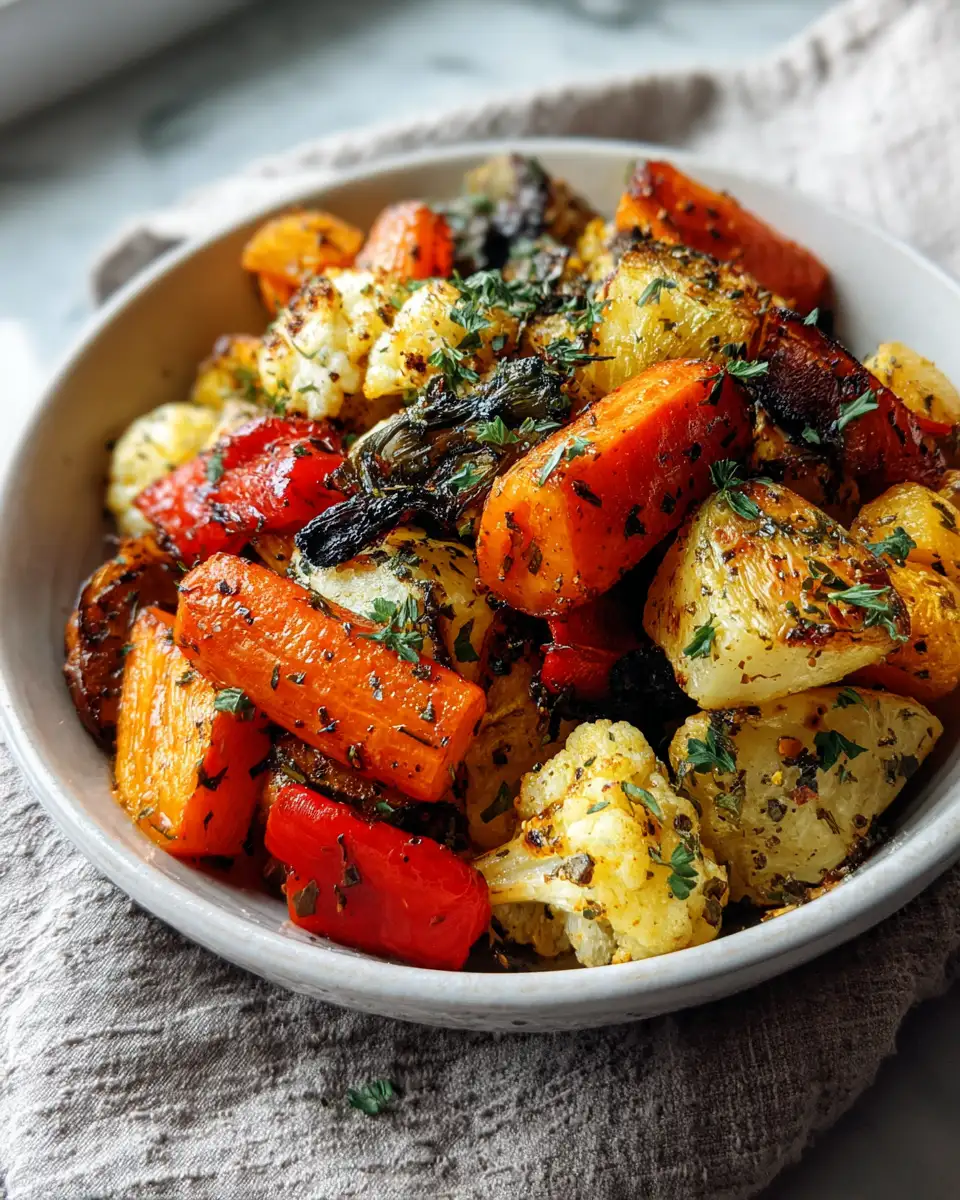 Final dish - Irresistible Garlic Herb Roasted Vegetables to Elevate Your Dinner