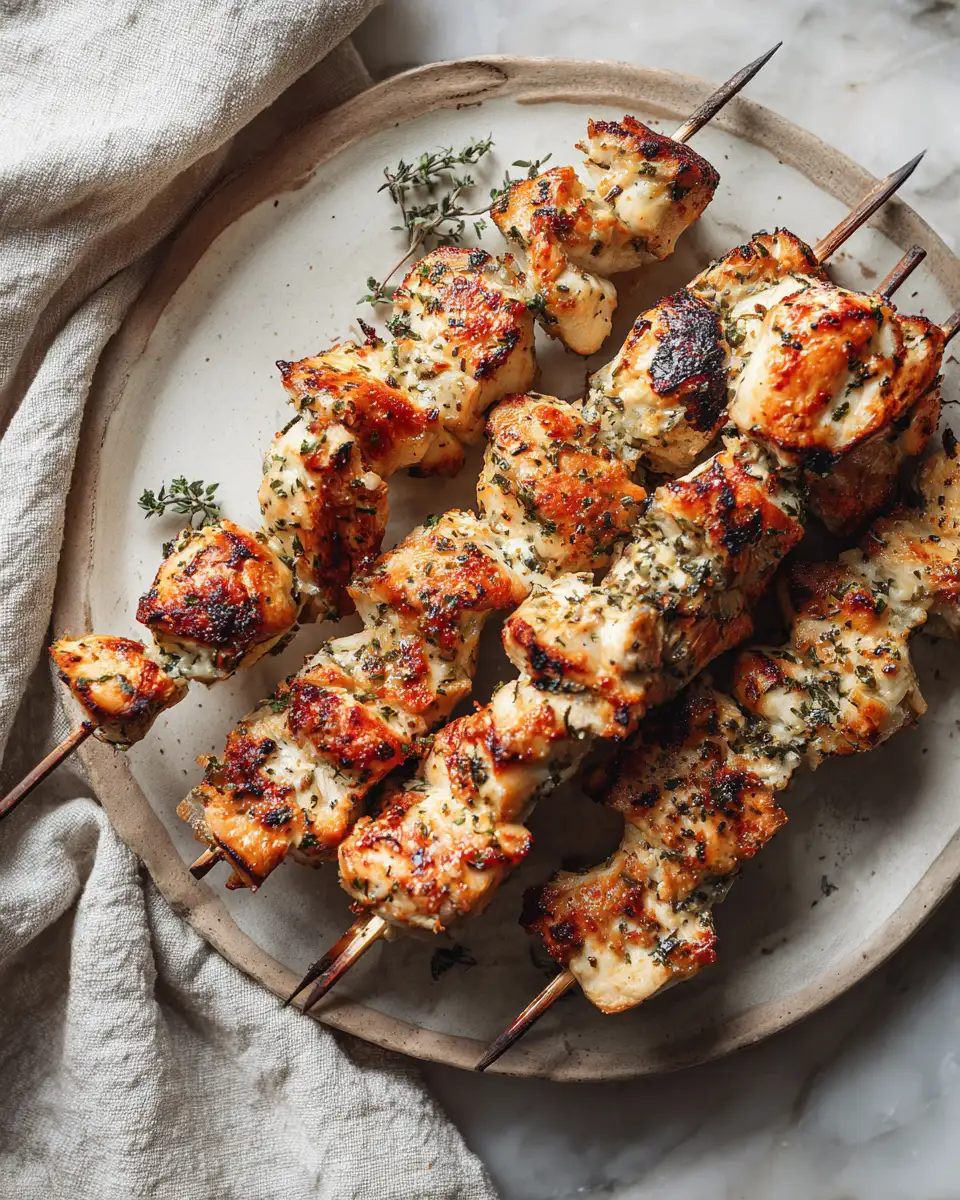 Irresistible Garlic Parmesan Chicken Skewers Perfect for Any Occasion - Featured Image