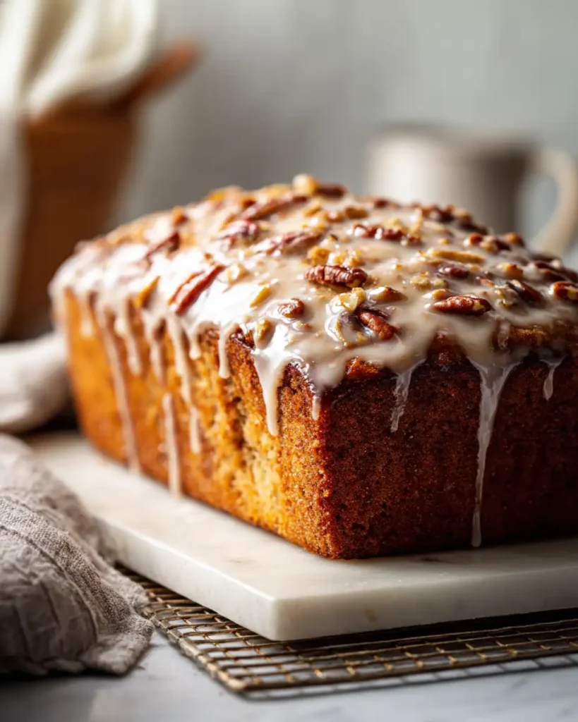 Indulge in Sweet Perfection with Our Irresistible Glazed Pecan Loaf Cake - Featured Image