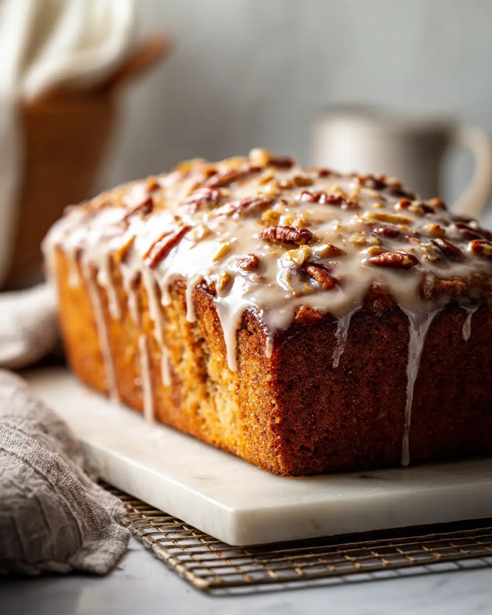 Indulge in Sweet Perfection with Our Irresistible Glazed Pecan Loaf Cake - Featured Image
