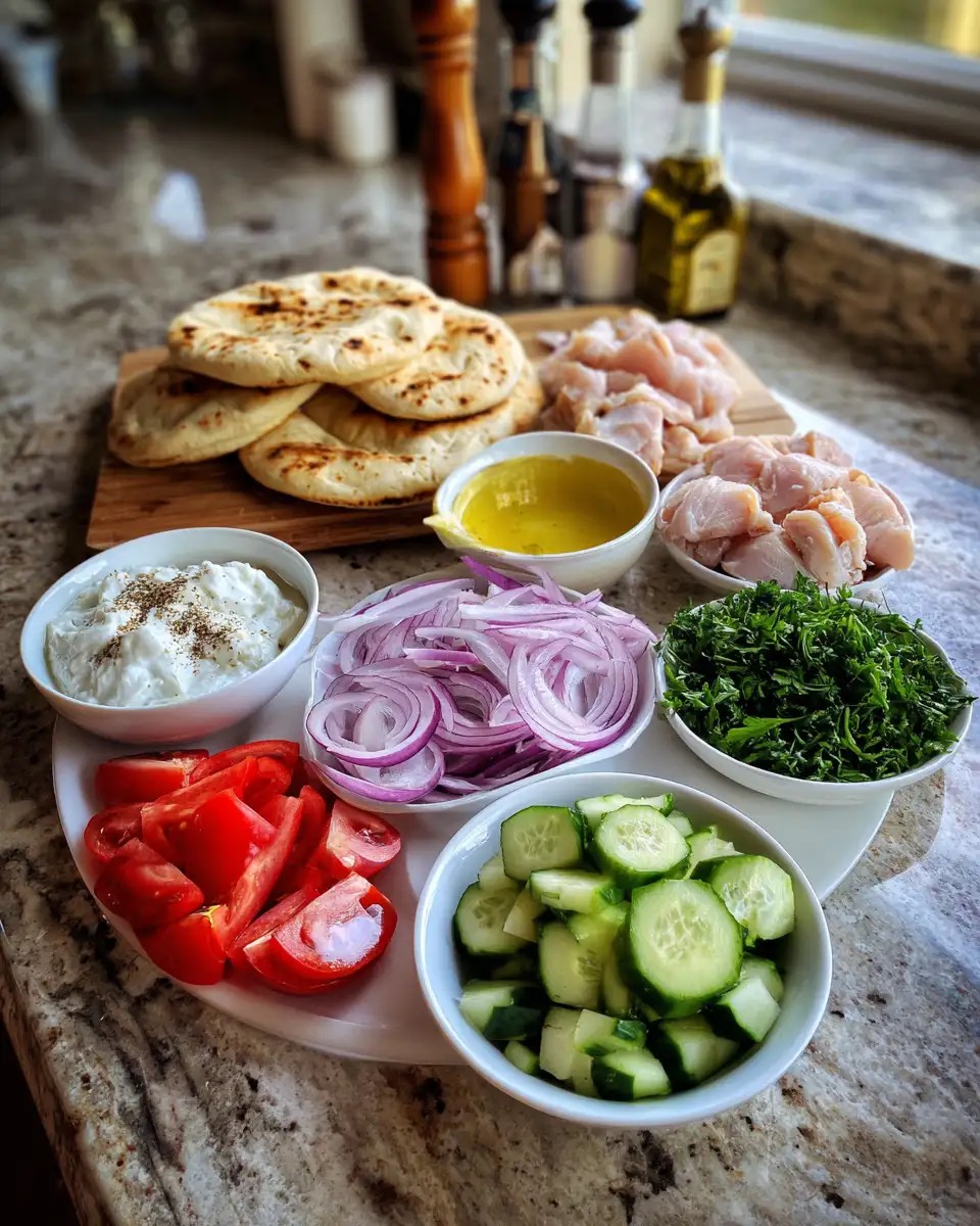 Ingredients for Authentic Greek Chicken Gyros Recipe That Will Transport Your Taste Buds