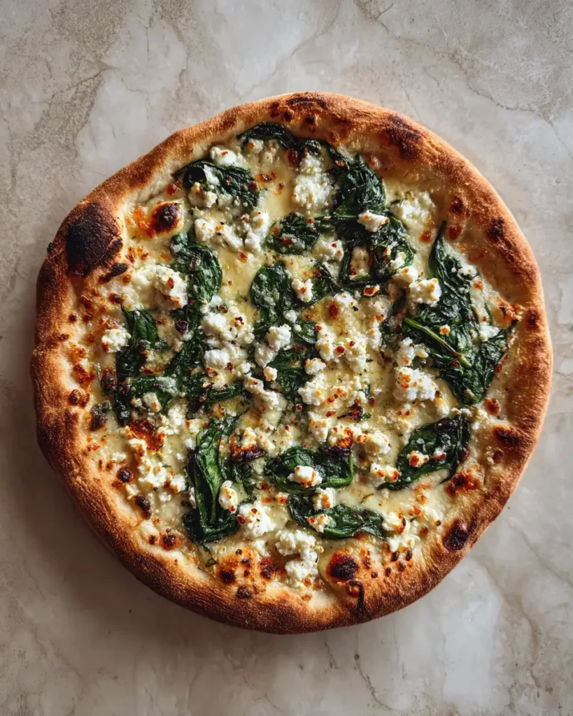 Discover the Deliciousness of Greek Spinach and White Pizza - Featured Image