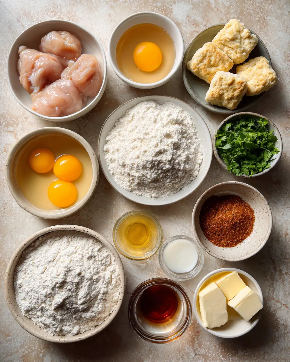 Ingredients for Irresistible Hot Honey Chicken Biscuits That Will Make Your Taste Buds Dance