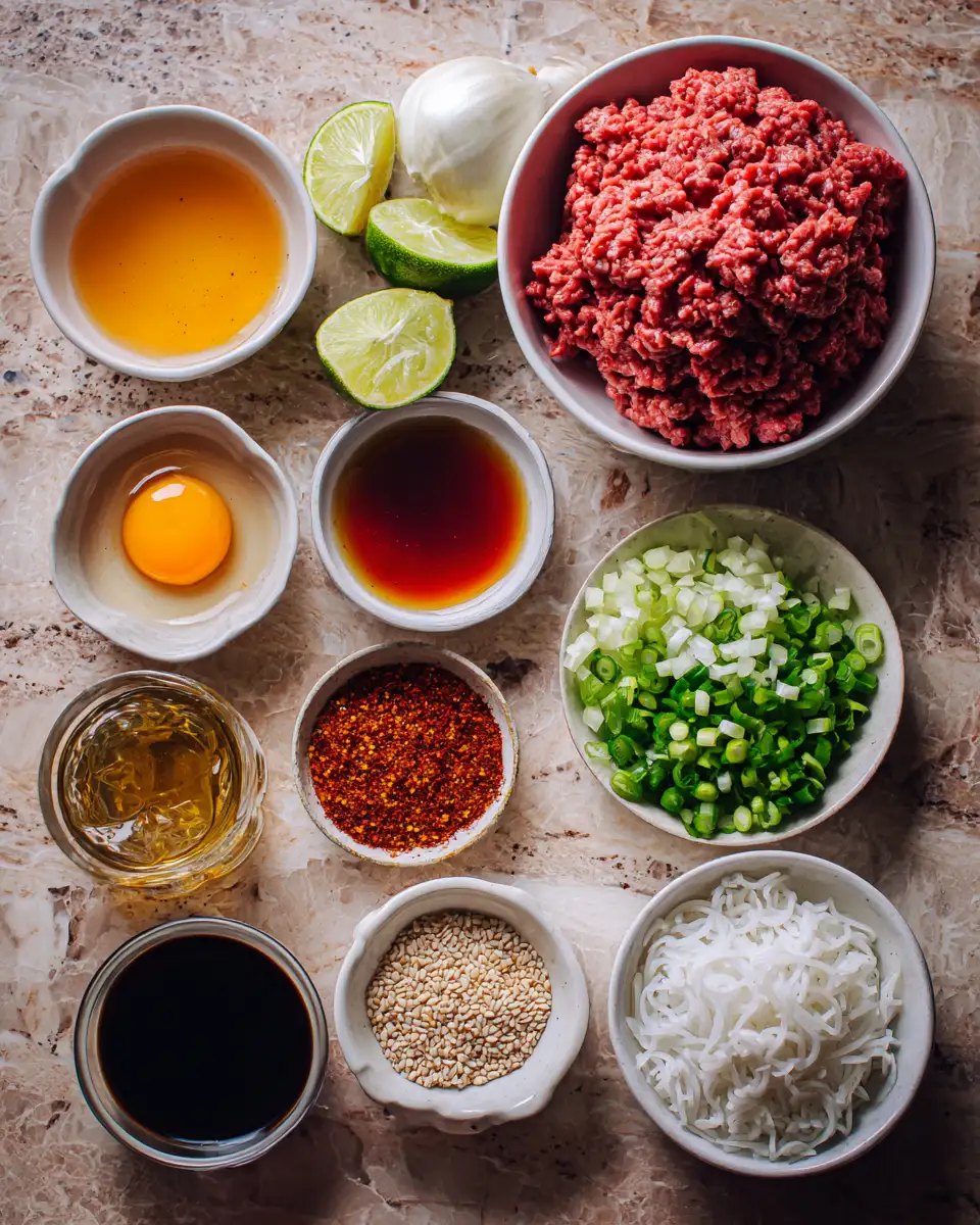 Ingredients for Irresistible Hot Honey Ground Beef Bowls for the Ultimate Lover