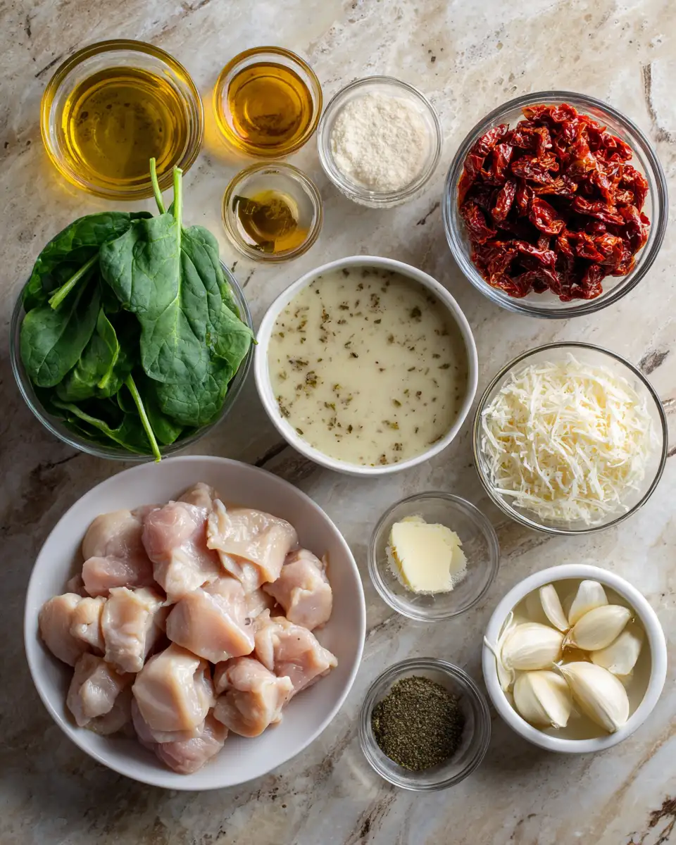 Ingredients for Creamy and Delicious Instant Pot Keto Tuscan Soup Your New Favorite Low Carb Comfort Food