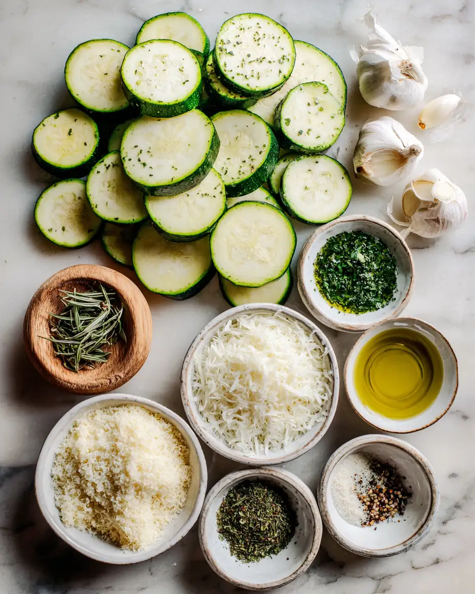 Ingredients for Irresistible Italian Zucchini Garlic Bites Your New Favorite Snack