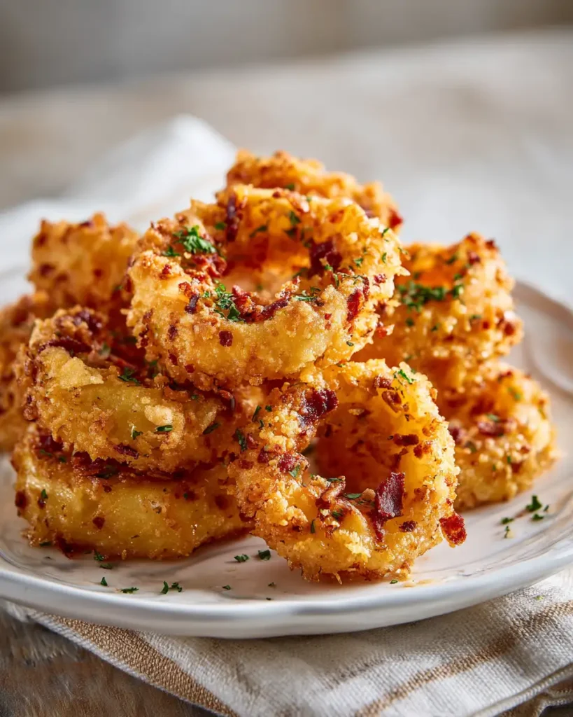 Spice Up Your Snack Game with Jalapeño Popper Stuffed Onion Rings - Featured Image