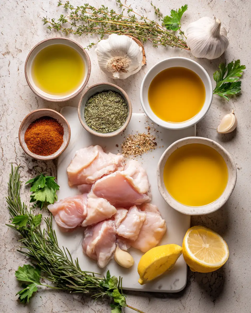 Ingredients for 10 Delicious Keto Chicken Recipes to Keep Your Low-Carb Goals on Track