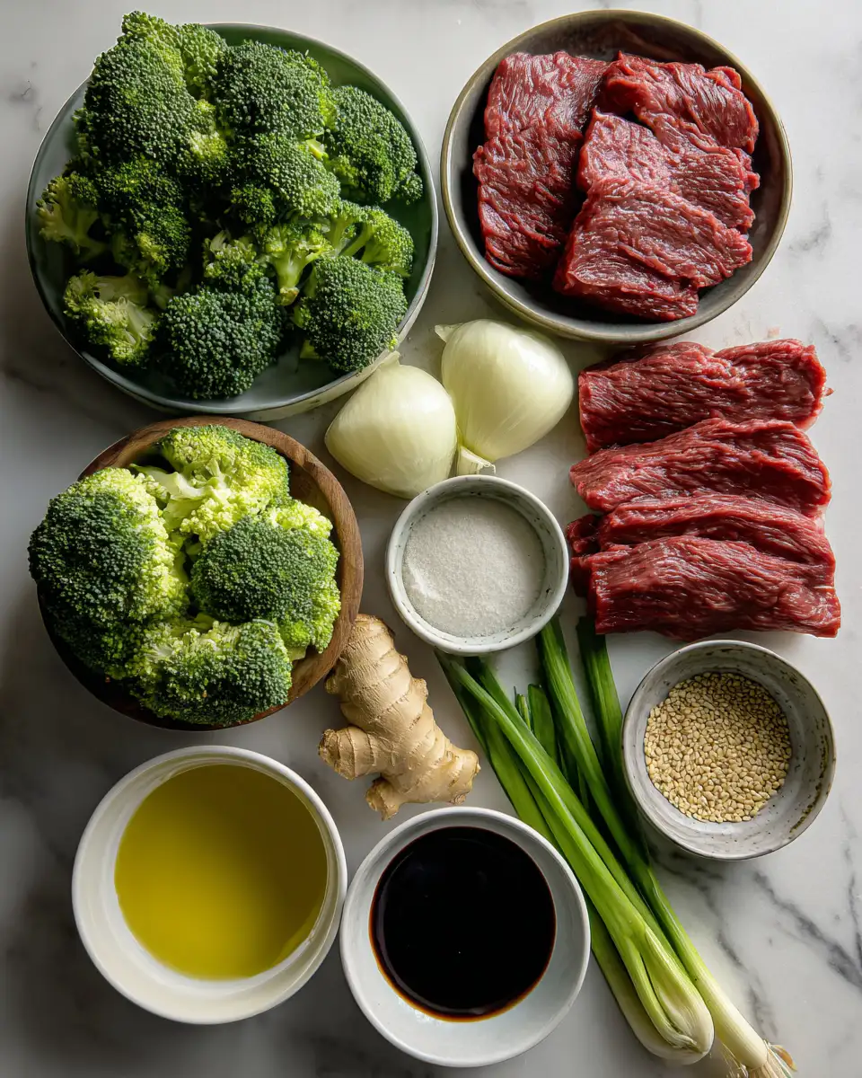 Ingredients for Deliciously Healthy Keto Low Carb Beef and Broccoli Recipe