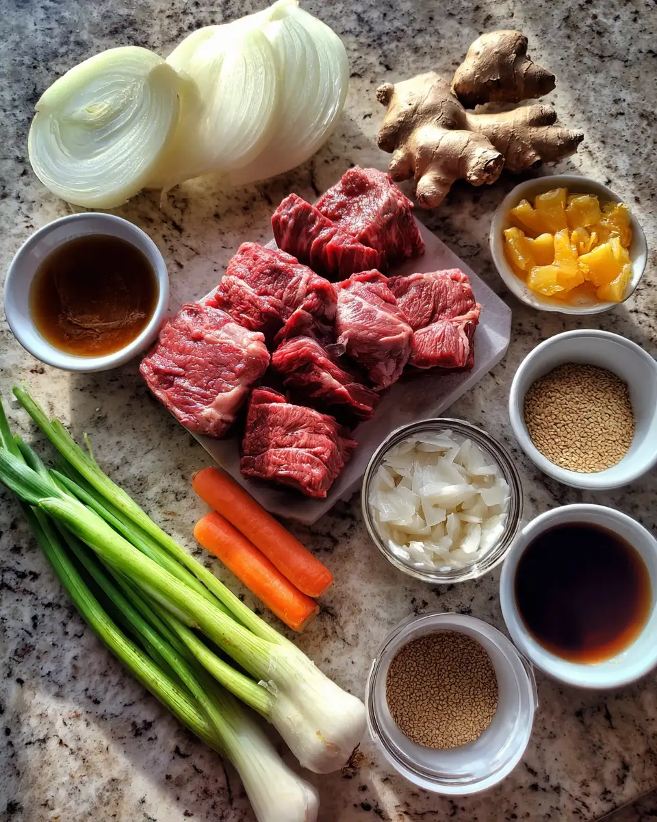 Ingredients for Transform Your Dinner with Delicious Korean Style Pot Roast