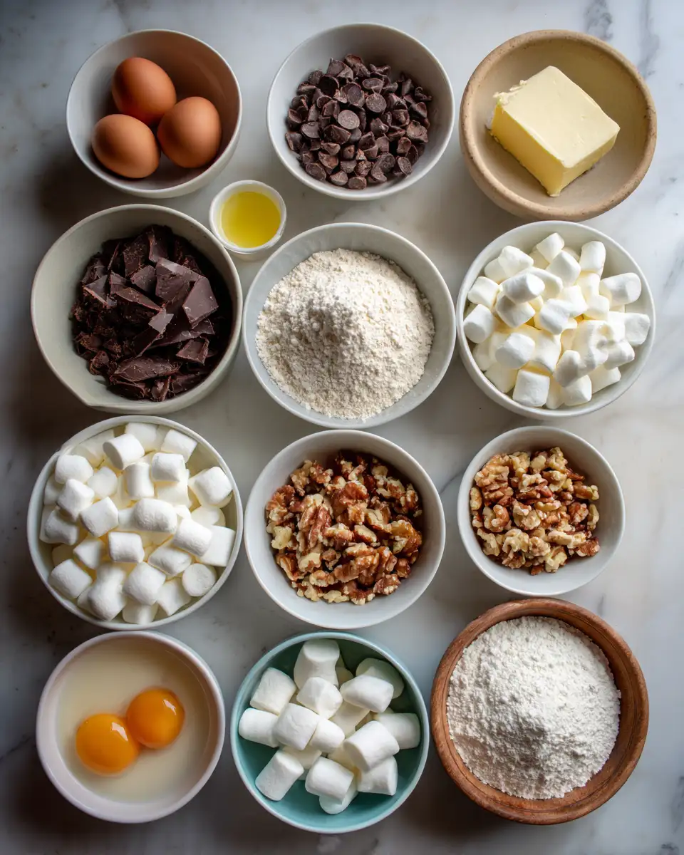 Ingredients for Discover the Decadence of Levain Bakery Rocky Road Cookies