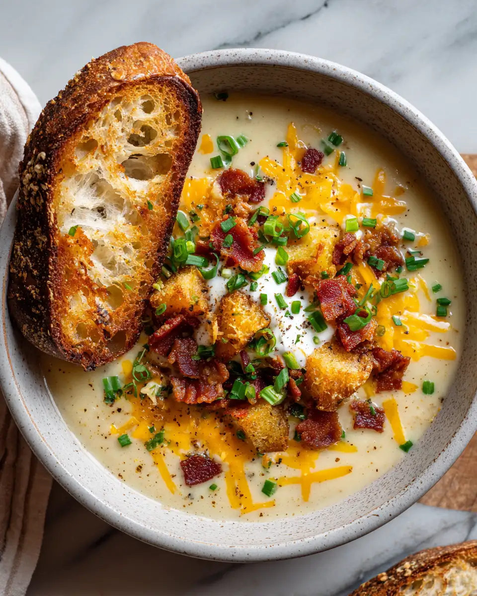 Ultimate Comfort Food Loaded Baked Potato Soup Recipe - Featured Image