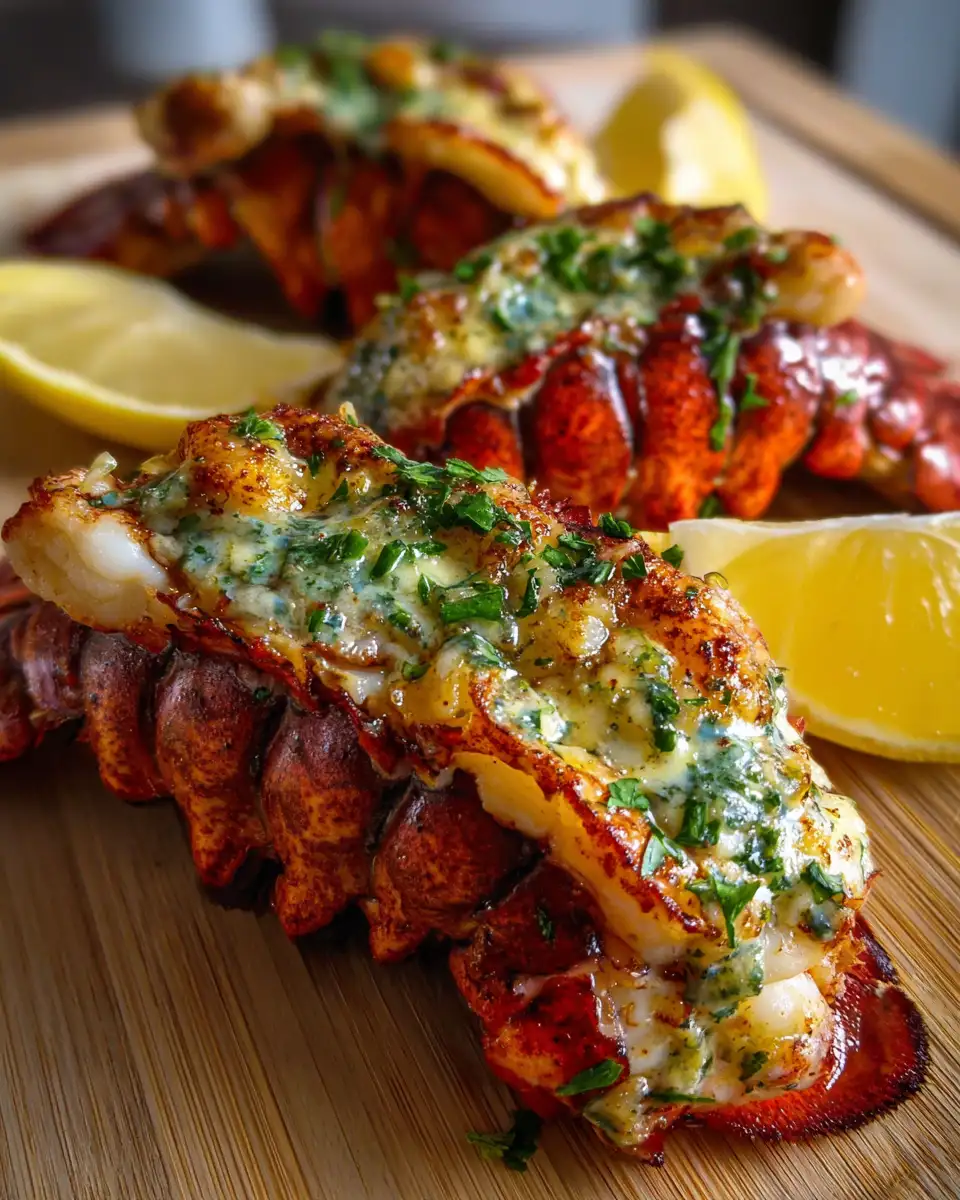 Final dish - Decadent Lobster Tails with Irresistible Garlic Herb Butter Sauce