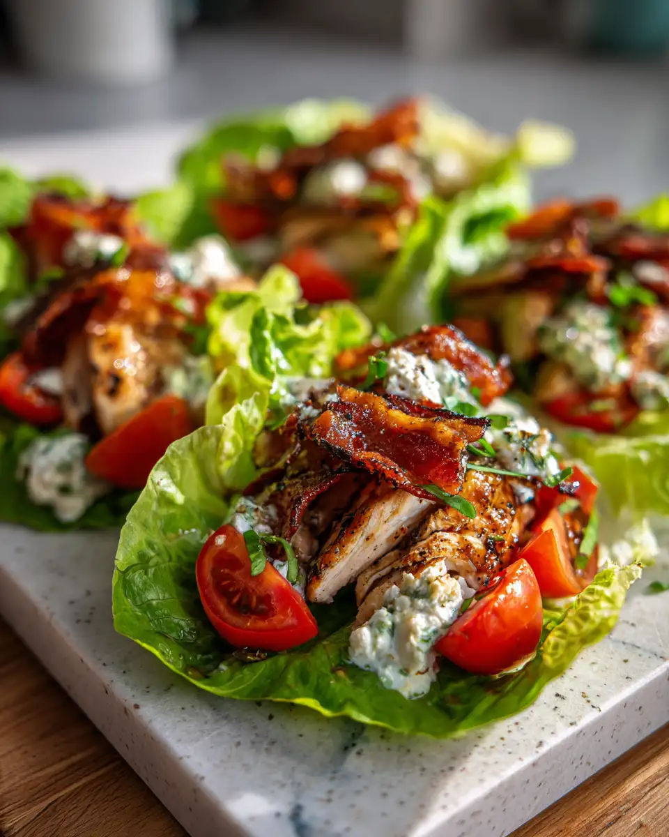 Final dish - Delicious Low Carb Chicken Club Lettuce Wraps Youll Love