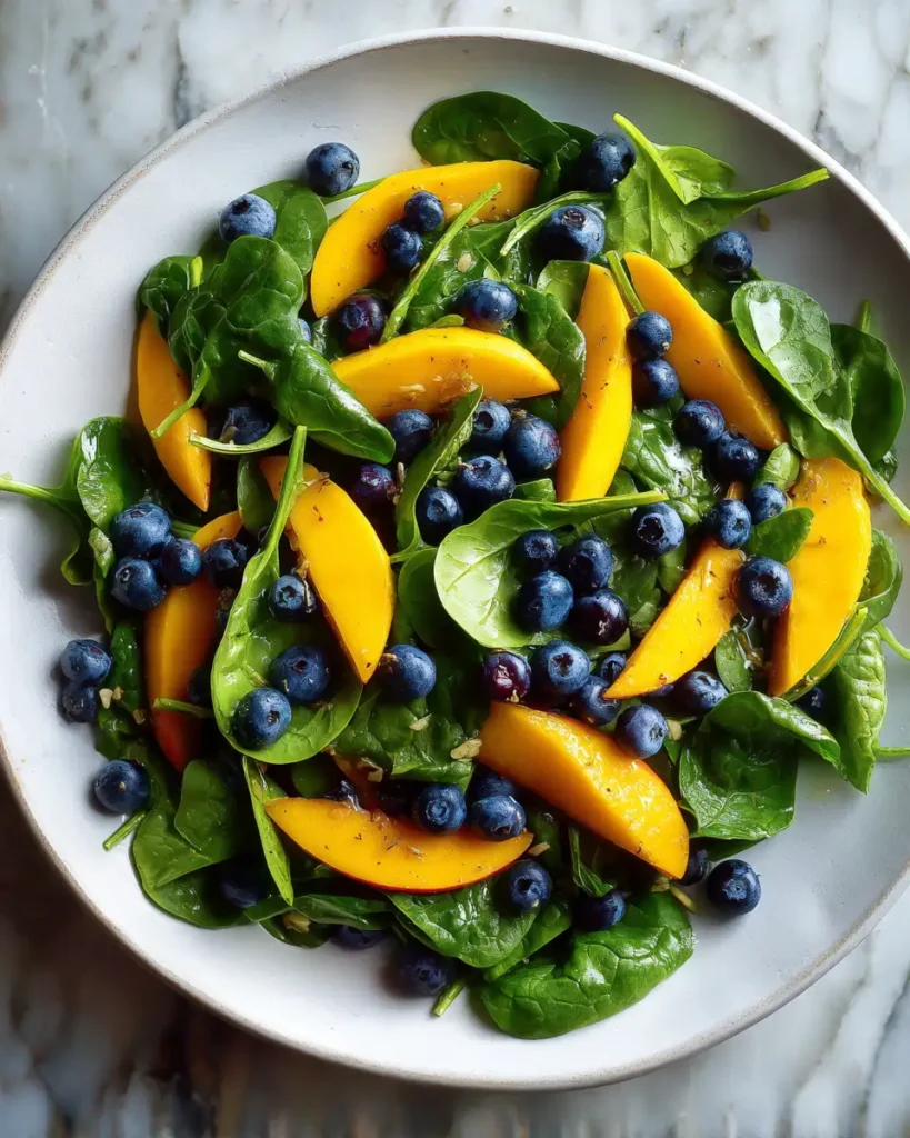 Fresh and Flavorful Mango Blueberry Spinach Salad Perfect for Summer - Featured Image