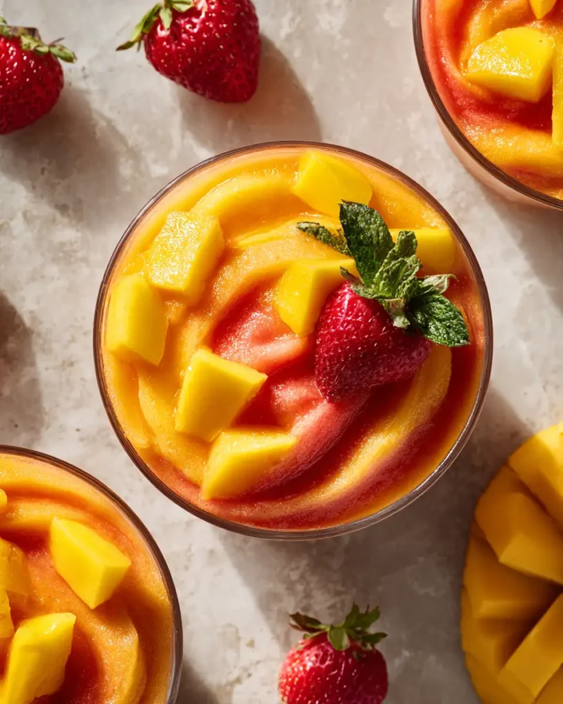 Refresh Your Day with Delicious Mango Strawberry Swirled Slushies - Featured Image
