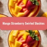 Refresh Your Day with Delicious Mango Strawberry Swirled Slushies
