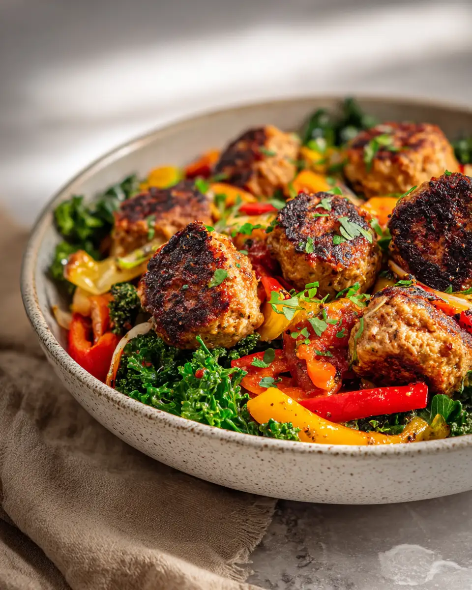 Final dish - Deliciously Nutritious Meatball and Veggie Bowl Recipe to Satisfy Your Cravings