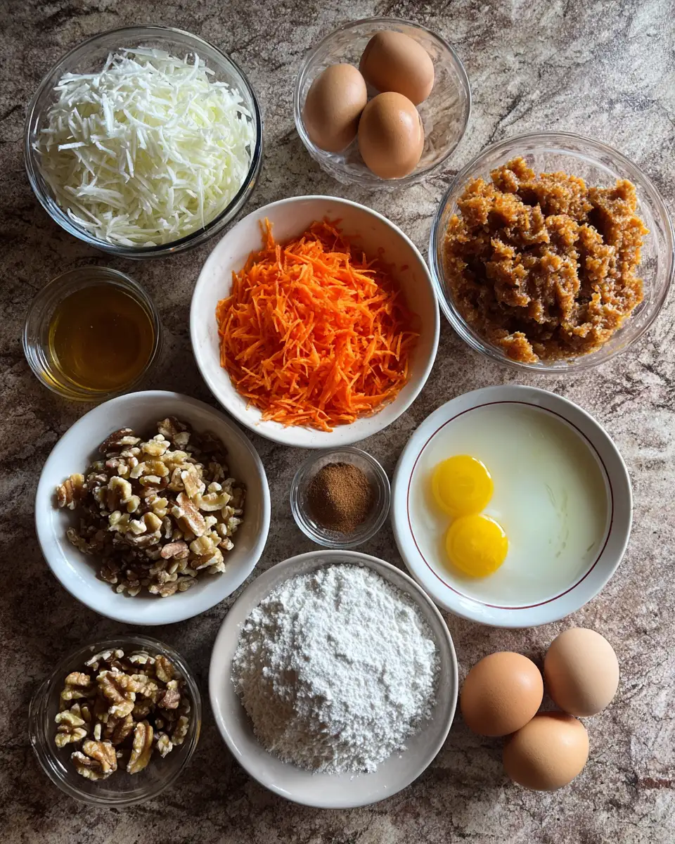 Ingredients for Irresistibly Moist Amish Carrot Cake Your Taste Buds Will Love