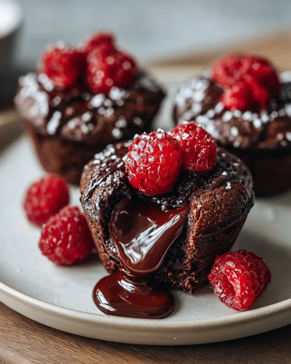 Final dish - Decadent Molten Raspberry Chocolate Cupcakes That Will Melt Your Heart