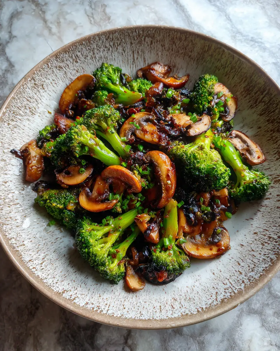 Final dish - Deliciously Crispy Mushroom and Broccoli Stir Fry Recipe to Satisfy Your Cravings