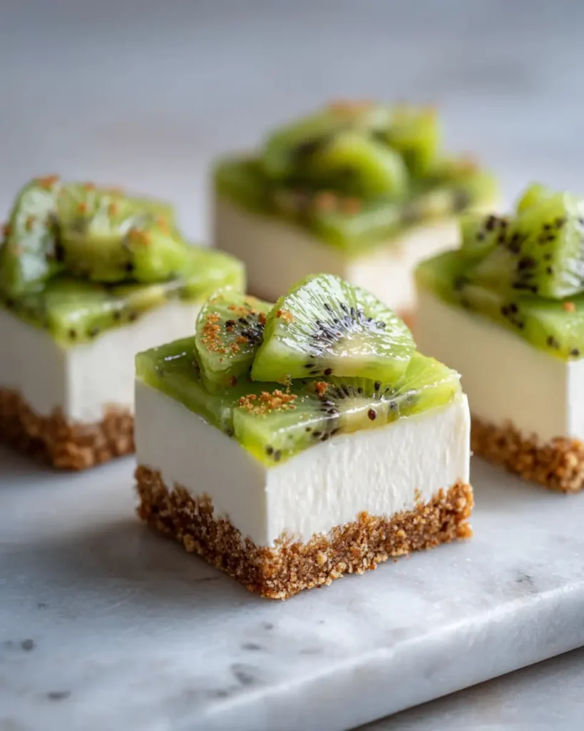 Deliciously Fresh No Bake Kiwi Cheesecake Bars to Cool Your Summer - Featured Image