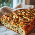 Irresistible No-Knead Focaccia Bread with Fresh Pesto - Featured Image