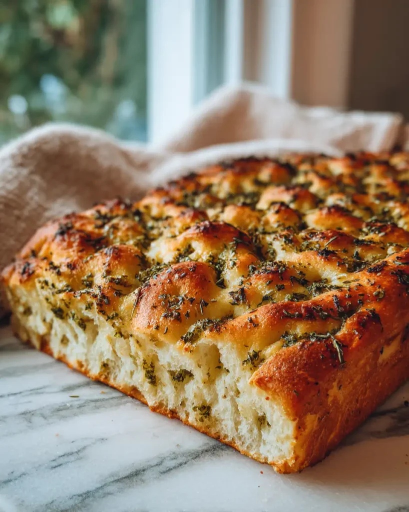 Irresistible No-Knead Focaccia Bread with Fresh Pesto - Featured Image