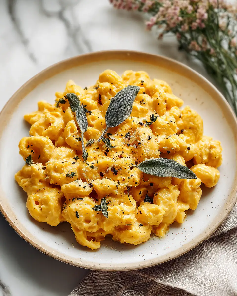 Final dish - Creamy Comfort One-Pot Pumpkin Mac and Cheese Recipe