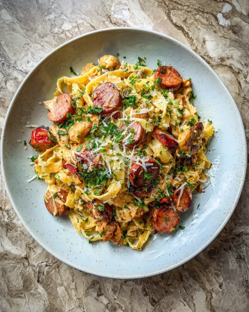 Delicious One Pot Smoked Sausage Pasta Perfect for Easy Weeknight Dinners - Featured Image