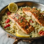 Delicious One Skillet Salmon with Lemon Orzo Perfect for a Quick and Healthy Meal - Featured Image