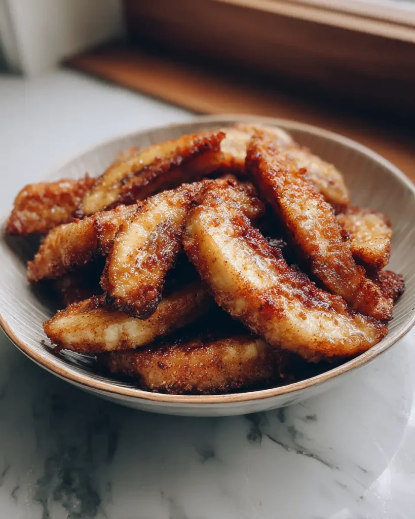 Deliciously Crispy Pan Fried Cinnamon Bananas You Must Try - Featured Image