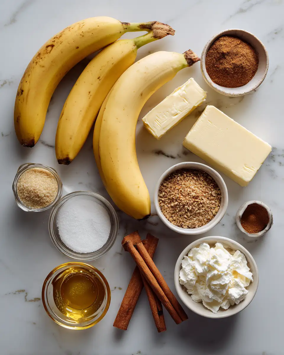 Ingredients for Deliciously Crispy Pan Fried Cinnamon Bananas You Must Try