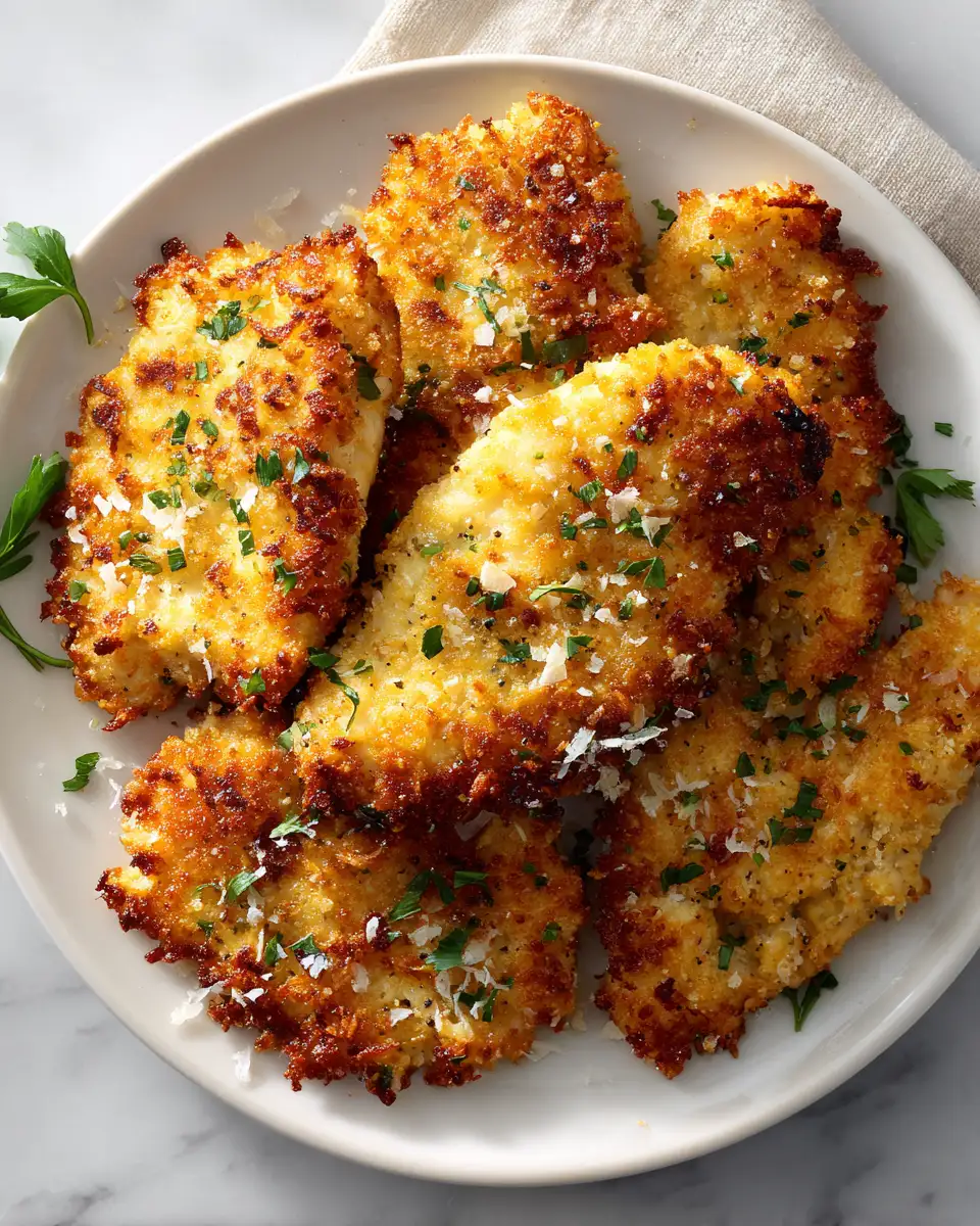 Final dish - Crispy Parmesan Crusted Chicken Secrets to Perfectly Golden Bites