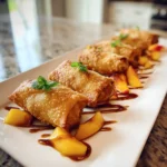 Sweet and Crispy Peach Cobbler Egg Rolls Perfect for Dessert Lovers - Featured Image