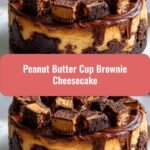 Decadent Peanut Butter Cup Brownie Cheesecake Bliss