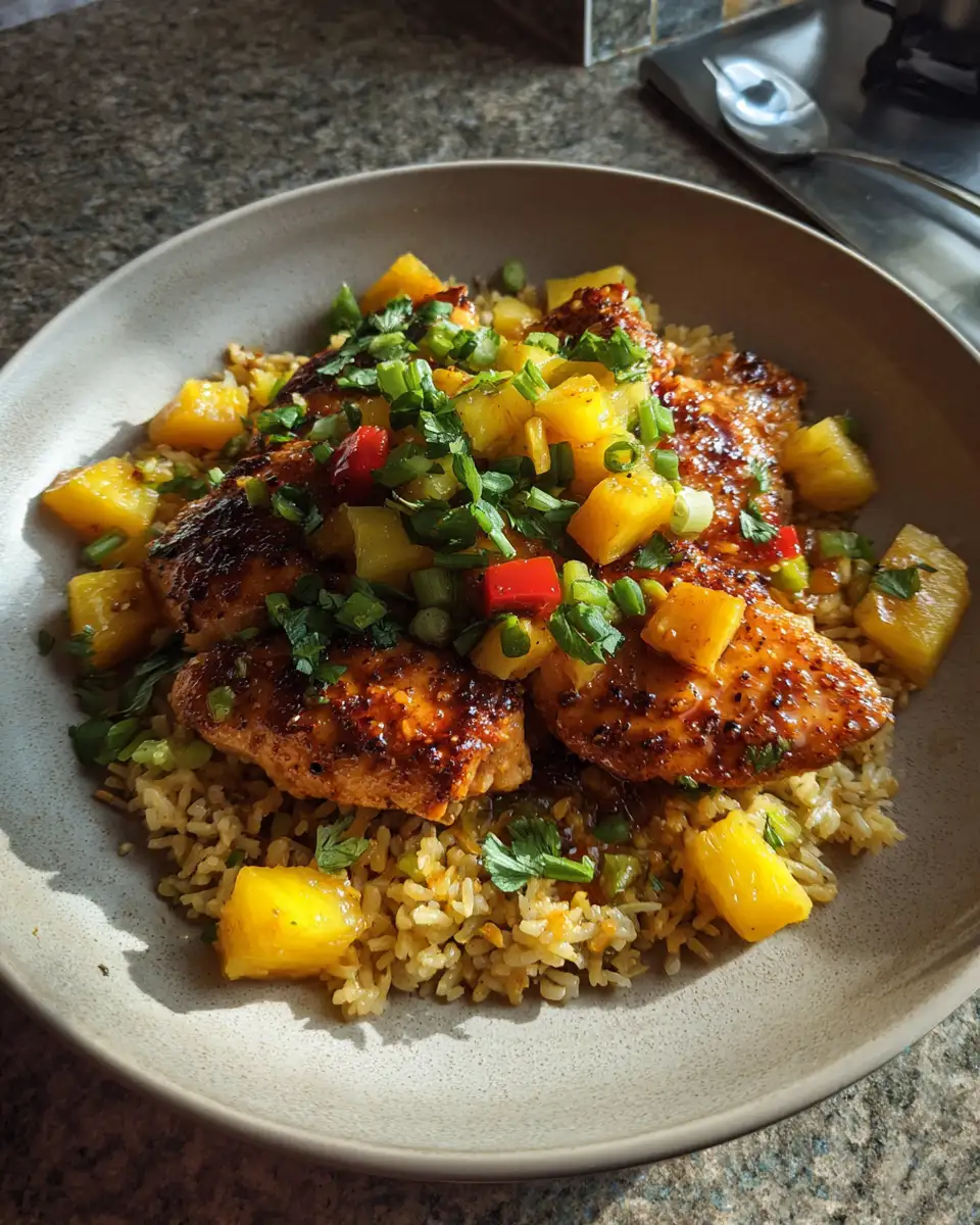 Final dish - Sweet and Savory Pineapple Chicken and Rice Recipe to Satisfy Your Cravings