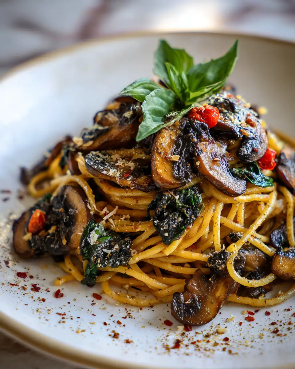 Final dish - Deliciously Earthy Portobello Mushroom Pasta Recipe to Satisfy Your Cravings
