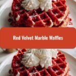 Swirl into Sweetness: Irresistible Red Velvet Marble Waffles