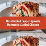 Deliciously Stuffed Chicken with Roasted Red Peppers Spinach and Mozzarella