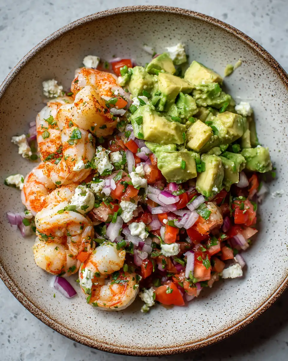 Delicious Shrimp Salad with Creamy Avocado and Fresh Salsa Perfect for Summer - Featured Image