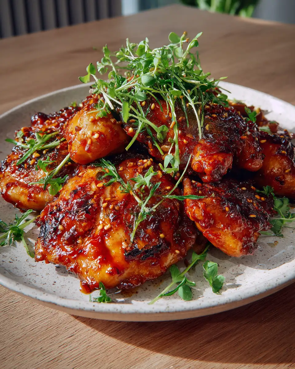 Final dish - Sizzling Honey BBQ Chicken: A Sweet and Smoky Delight