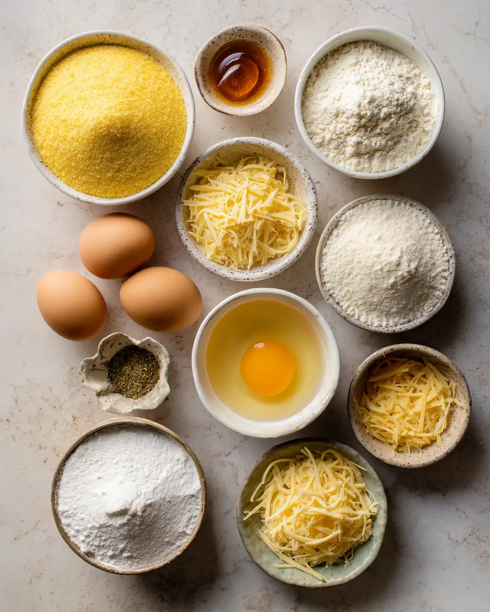 Ingredients for Irresistible Southern Honey Butter Cornbread Poppers to Satisfy Your Cravings